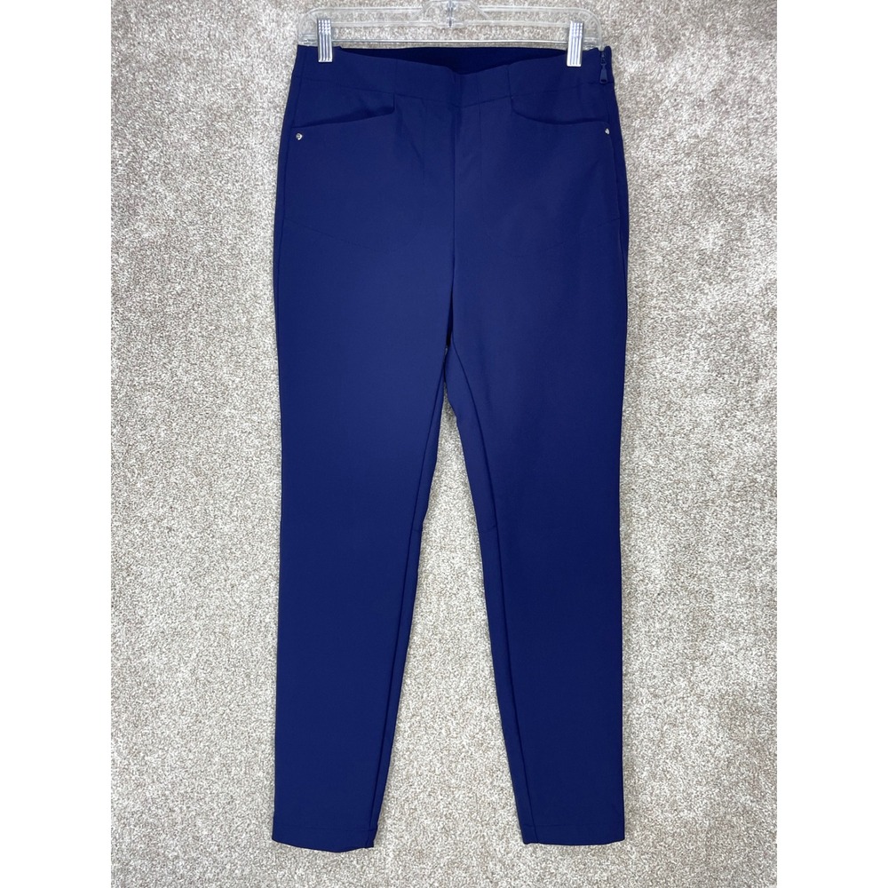 RLX Ralph Lauren Stretch Golf Pants Women 8 Navy Blue Performance Stretch Office